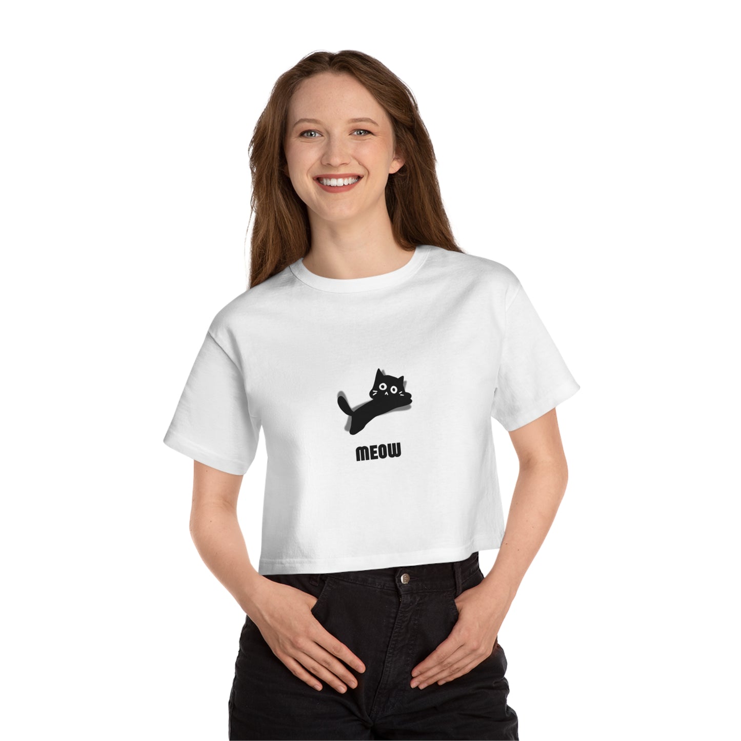 Champion Women's Heritage Cropped T-Shirt - Cute Cat & Funny Nap Quotes, Trendy Graphic Tee, Casual Wear, Gift for Cat Lovers, College Humor