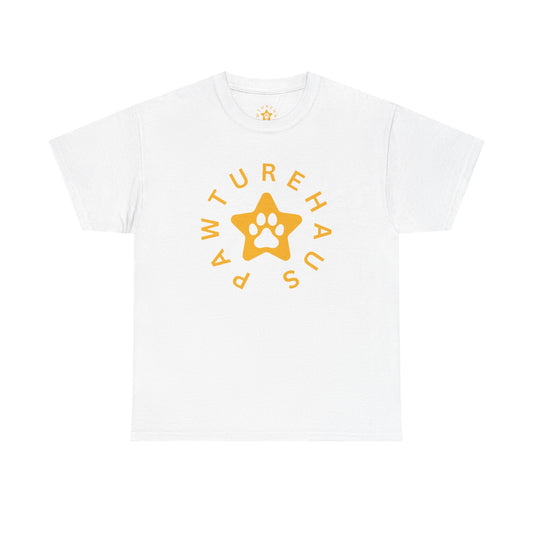 Pawturehaus Unisex Heavy Cotton Tee, Dog Lover Gift, Pet Apparel, Casual Wear, Animal Rescue Support, Star Graphic Tee